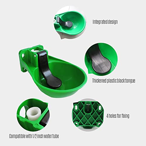 Ymiko Automatic Livestock Water Bowl ABS Material Large Capacity Drinking Trough for Cows Horses Donkeys Sheep Dogs with Smooth Edge Design 4 Fixing Holes