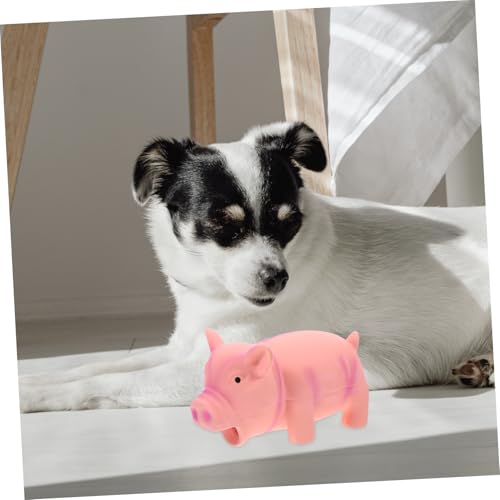 COLLBATH Pig Shape Latex Dog Chew for Aggressive Dogs Squeaky Puppy Teething for Healthy Chewing and Boredom Relief Suitable for Breeds