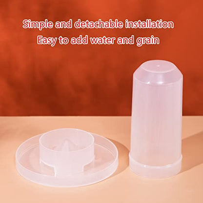 Chicken Poultry Transparent Design Feed Bucket Outdoor Practical Bird Feeder Drinker and Water Dispenser Chicken Feeders for Outdoors Automatic - color: A