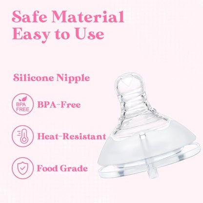 LittleForBig Silicone Soft Touch Adult Bottle Nipples Replacement Teat Compatible with LittleForBig Bottles - Lip Care Bottle Nipples for Adults 3-Pack