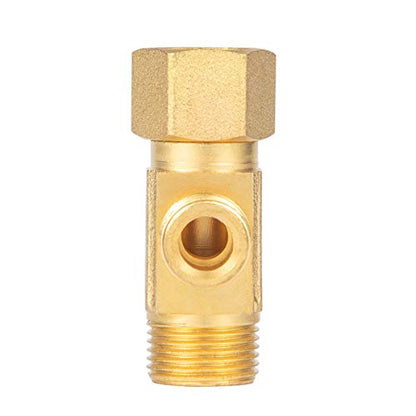 Brass Angle Stop Add-A-Tee Valve 3/8" Compression Inlet by 1/4" Compression Outlet Easy Connect Tee (2 Pack) - size: 3/8x 3/8x 1/4 2 Pack Brass