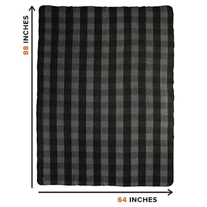 Arcturus Military Wool Blanket - Warm, Thick, Washable - Great for Outdoors, Camping, Stadium Blanket, Picnics, Travel - Car & Bushcraft Survival Kits - color: Gray Buffalo