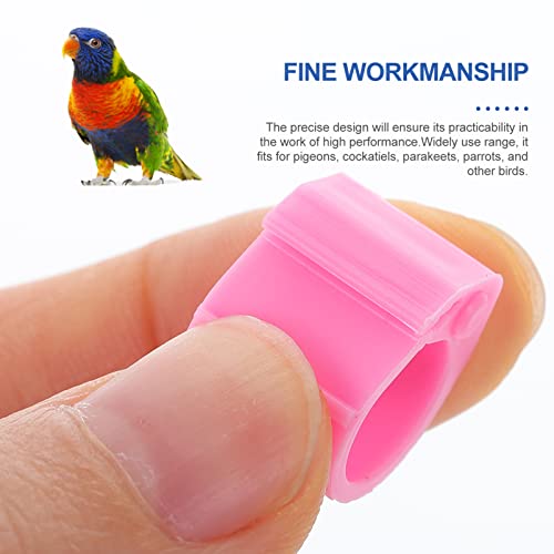 20pcs Colorful Poultry Leg Bands for Homing Pigeons Foot for Easy Identification of Chickens and Birds Lightweight and Sturdy Design