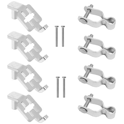 2-Pack T-Post Gate Hinge Kit, Heavy Duty 1-3/8" U-Bolt Clamps, Chain Link Fence Gate Hinge for Metal Posts & Chain Link Gates – Farm & Backyard Use (4)