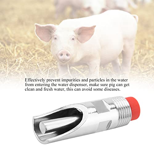 5PCS Automatic Pig Nipple Drinker Feeder Stainless Steel Piglets Cattle Waterer Drinking Dispenser Red hat Duckbilled Poultry Watering System