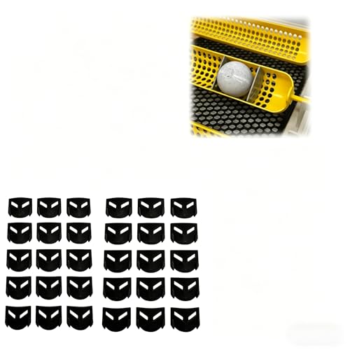 Egg Spacers and Positioning Clips for Chicken Eggs, Fits Maticoopx Automatic Incubator, Roller Tray Stabilizer for Stable Incubation (Grey, Set of 30) (Black) - color: black