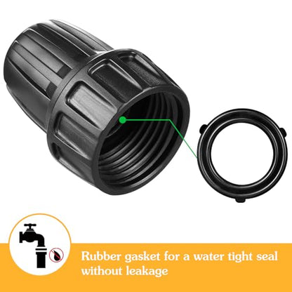 JAYEE Drip Irrigation Tubing Faucet Adapters, 8 Pcs Irrigation Hose Adapter for 3/4" to 1/2" Vinyl Tubing, 3/4 Inch Faucet Connector Adapter Drip Line Parts for Garden Sprinkler Lawn Systems - color: 8P Faucet Adapter