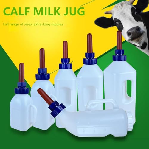 Large Capacity Livestock Milk Container Feeding Bottle with Leakproof Nipple Easy Refilling Mouth for Fawns Nursing - style: 1 liter capacity