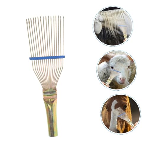 SUPVOX Sheep Wool Comb Portable Dandruff Grooming Brush for Cattle Horse Animals Gentle Itch Relief Tool for Sensitive Skin Easy to Clean