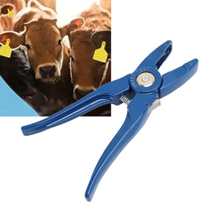 FLEXMAN Livestock Ear Tag Applicator, Aluminum Livestock Ear Tag Pliers, Universal Cattle Ear Tagger Ear Tag Puncher Pliers, Cattle Ear Tagger for Cattle, Pigs, Sheep