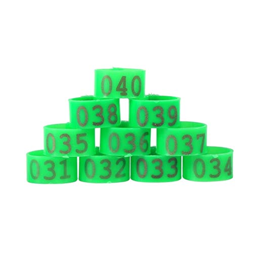ETomey Bands Poultry Foot Rings,Identification Leg Bands, 100Pcs 16mm/20mm/25mm Poultry Chickens Ducks Goose Leg Bands Rings Clip-On Poultry Identification Band (Color : Green, Size : 25mm) - color: Green, size: 25mm