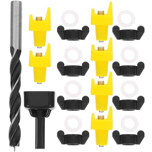 HEMOTON Automatic Poultry Waterer Nipples Set for Chickens with 12 Yellow Nipples, Installation Wrench and Drill Bit, Poultry Drinking Device for Agricultural and Livestock Use