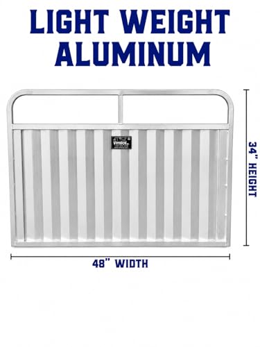 4' Foot Livestock Aluminum Sorting Panel, (48" x 34") Lightweight and Durable Livestock Panels to Guide Pigs, Cattle, Goats, Sheep. Versatile Livestock Handling Equipment | Lightweight