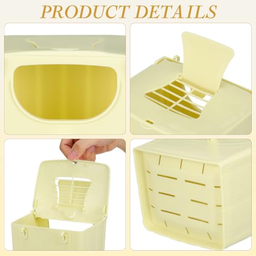 Ipetboom 4Pcs Plastic Birds Nesting House Parakeet Nesting Box Bird Finch Nest Breeding Box Cage Breeding for Cockatiel Parrot, 13X10X13cm/5.1X3.9X5.1in