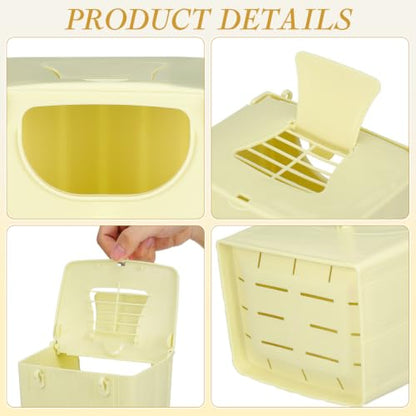 Ipetboom 4Pcs Plastic Birds Nesting House Parakeet Nesting Box Bird Finch Nest Breeding Box Cage Breeding for Cockatiel Parrot, 13X10X13cm/5.1X3.9X5.1in