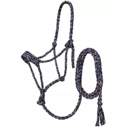 Coolhorse Tough 1 Pony Funfetti Mule Tape Halter w/ 10' Lead (Black) - color: Black