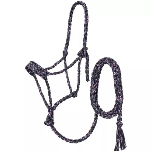 Coolhorse Tough 1 Pony Funfetti Mule Tape Halter w/ 10' Lead (Black) - color: Black