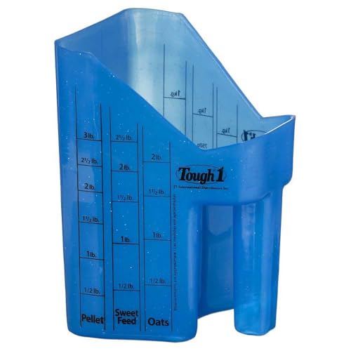 Tough 1 Feed Scoop w. Measurements Lt Blue