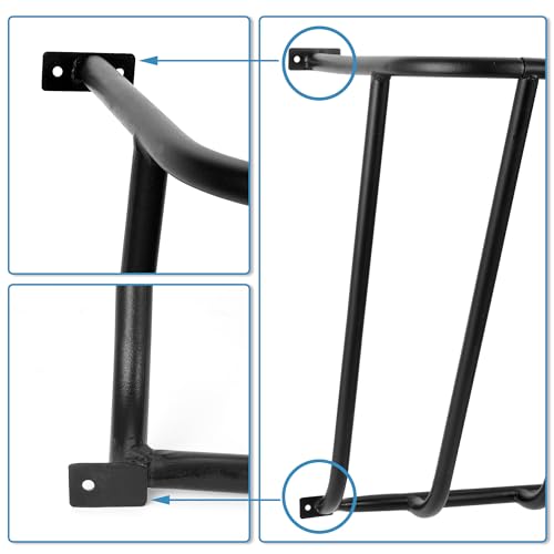 Hay Feeder Goat, 24.8 x 21.26 x 12.2 Multiple Sided Goat Hay Rack Suitable for Farms, Stables, Heavy Duty Galvanized Metal Wall Hay Rack for Sheep Horses, etc - size: 24.8 INCH