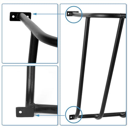 Hay Feeder Goat, 32.68 x 21.26 x 12.2 Multiple Sided Goat Hay Rack Suitable for Farms, Stables, Heavy Duty Galvanized Metal Wall Hay Rack for Sheep Horses, etc - size: 32.68 INCH