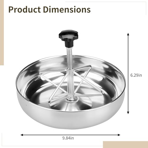 9.84 Inch Piglet Feeder, Stainless Steel Trough, with Adjustable Spiral Mechanism