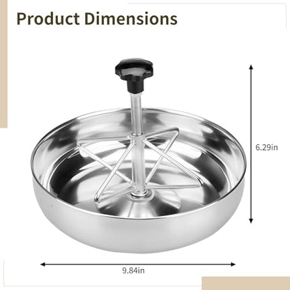 9.84 Inch Piglet Feeder, Stainless Steel Trough, with Adjustable Spiral Mechanism
