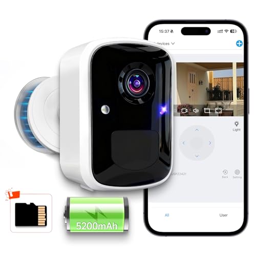 Goalake 2026 Upgraded Wireless Security Camera 5MP 2.5K, Battery Powered, AI Motion Detection, Spotlight, Two-Way Audio, Siren, IP65, No Monthly Fee, Cloud & 256GB SD Storage (Pre-Inserted a SD Card) - size: CP13WB-D