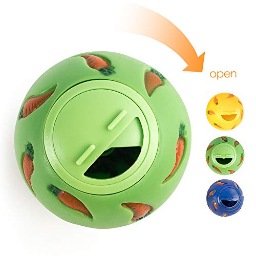 Niteangel Treat Ball, Snack Ball for Guinea Pigs, Rabbits, Hedgehogs and Other Small Pets (Small, Blue) - color: Blue