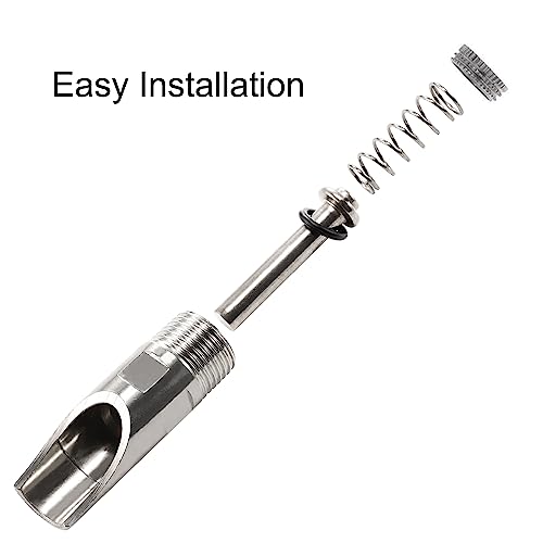uxcell 1/2 PT Thread Pig Nipple Drinker Feeder Waterer Metal Automatic Pig Water Nipple for Sows Piglets Drinking, 1 Pc