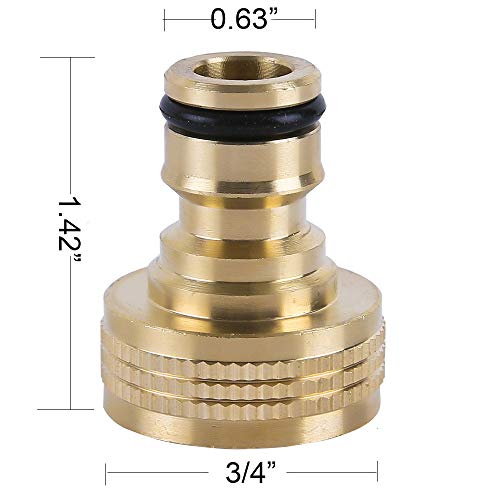 Garden Hose Quick Connector Water Hose Qucik Connect Garden Hose Connectors Brass Hose connectors Water Quick Connect Fittings 3/4" Inch GHT Solid Brass 6 Sets(6pcs Male Coupling 6pcs Female Nipple) - size: 6 Sets