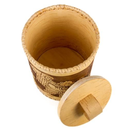 STP GOODS Birch Bark Container, Storage container, Kitchen Container Money to the House Birch Bark (Fairytale Design) - color: Fairytale Design