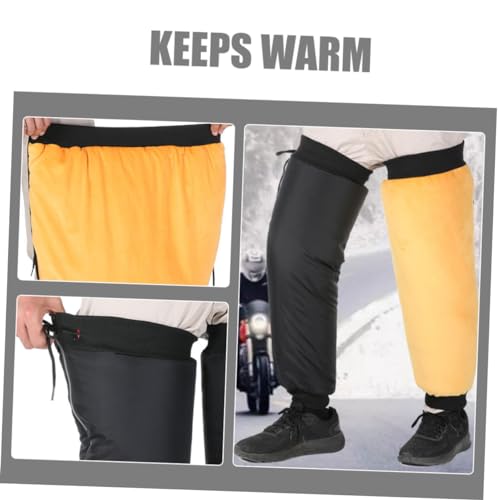 HEALLILY Reflective Windproof Calf Gaiters for Hiking Motorcycle Cold Weather Protection