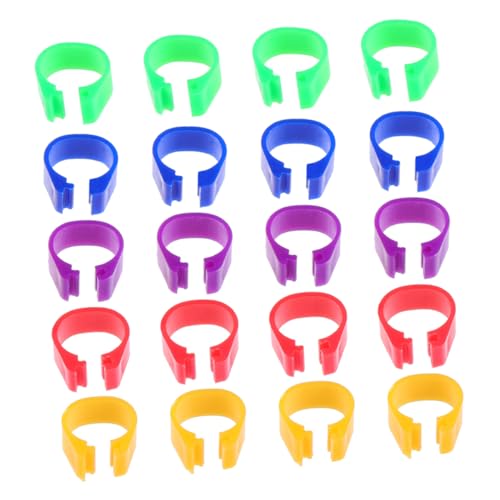 Abaodam 100pcs Poultry Foot Ring Leg Bands Bird Duck Chicken Leg Band Clip Ring Smooth Pigeon Dove Foot for Easy Identification