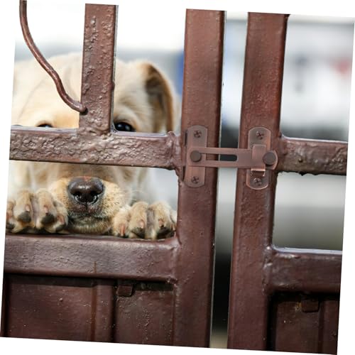 Artibetter Stainless Steel Pet Heavy Duty Flip Latch Safety Door Lock for Wooden Fences Theft Design Rustproof Farm Gate Latch for Secure Closure and Wide Compatibility