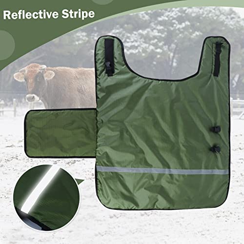 Goat Blankets for Winter Calf Blanket Thickened Warm Calf Clothing Calf Warm Artifact Calf Cold Clothing Calf Keep Warm Clothing Horse Blanket for Cattle Calves Goats Foals Donkeys（Green 1 Pack）