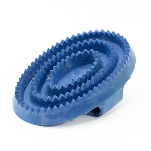 Jeffers Equine Rubber Curry Comb for Horses, Flexible Grooming Brush for Removing Dirt, Mud & Loose Hair, Bath Brush, Livestock Grooming Tool for Horse, Cattle, Goat, Pet Care - Assorted Color