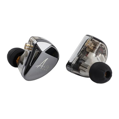 Linsoul x KZ AS10 PRO 5BA Wired Earbuds, HiFi in-Ear Earphones with Mirror Polygon Faceplate, 2 Pin Detachable Cable for Audiophile (with Mic) - size: With Mic