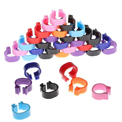 Hemoton 100pcs Bird Accessories Poultry Foot Band Rings Chicken Toys Blank Duck Bands Clip Leg Ring for Pigeon Parrots