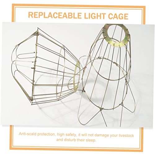 3Pcs Waterproof Heating Bulb Cage Wear-Resistant Lamp Cover for Reptiles Chickens and Young Pigs Heat-Resistant and Scald Design for Household Use