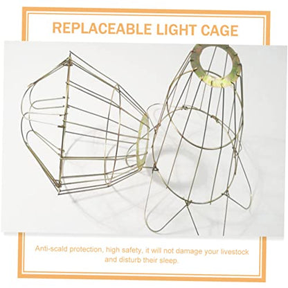 3Pcs Waterproof Heating Bulb Cage Wear-Resistant Lamp Cover for Reptiles Chickens and Young Pigs Heat-Resistant and Scald Design for Household Use