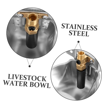 Kisangel Automatic Cow Waterer Bowl Large Capacity Livestock Water Feeder Float Valve Plastic Design for Cattle Sheep and Goats Efficient Water Access for Farms