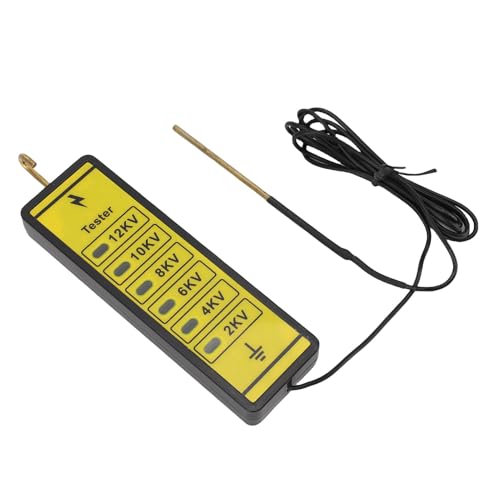 Electric Fence Voltage Tester, Digital Circuit Breaker Finder with 6Light Indicator, Digital Voltage Detector Identify and Locate Farming Equipment Portable Testing Tool for