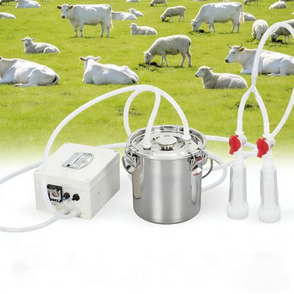 Portable Goat Milking Machine 3L, 304 Stainless Steel Electric Milker with Adjustable Pulsation and 5200mAh Rechargeable Battery, Cordless Milking Machine for Goats and Sheep