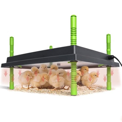 Chick Brooder Heater Plate, 12"x16" Warmer Brooder Plate for Chicks with Adjustable Height, 30W Temperature Control Brooder Heating Plate for 40 Baby Chicks Duck - size: 16.3"L x 12.0"W x 3.0"H