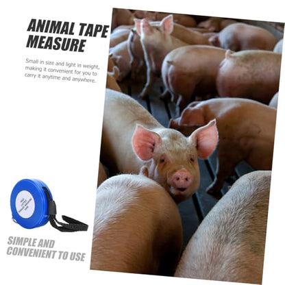 Housoutil Animal Measuring Ruler Large Animal Weight Tape Goat Weight Tape Cattle Measuring Weighing Girth Cattle Scale Weigh s Blue Abs Plastic