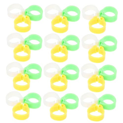 Totority 300pcs Bird Leg Bands Bright Color Foot for Poultry Identification Plastic Marking Bands for Chickens and Easy to Apply and