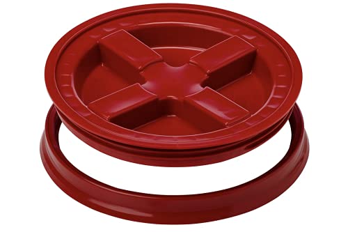 House Naturals 5 galon Food Grade BPA Free Made in USA Plastic Bucket Pail Container with Airtight Screw On Lid (Pack of 2)