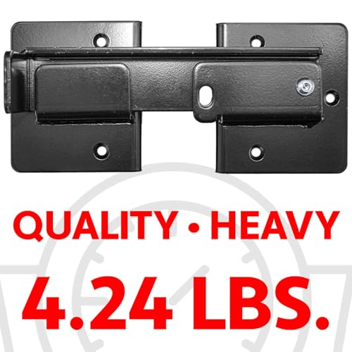 Double Gate Flip Sentry Gate Latch-Flip Latch. Padlocked for Added Security Powder Coated Black & Has Hardware - CASE Qty 6 - size: Dumpster Flip Latch - Qty 6