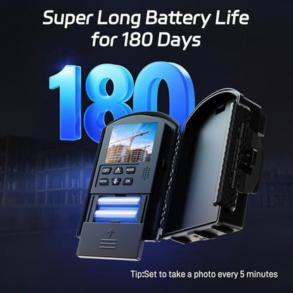 Dsoon Time Lapse Camera,1080P FHD Timelapse Camera Outdoor Construction Recording,180-Days Standby,110° Wide Angle & 2.4" LCD Screen,IP66 Waterproof,Multiple Modes,Includes 64GB TF Card - style: TL2100-2