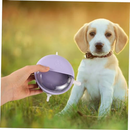 POPETPOP Puppy Feeder Bowl Detachable Bowl for Puppies Kittens Mimics Natural Nursing Posture Easy to Clean Stylish Purple Design for Multiple Pets